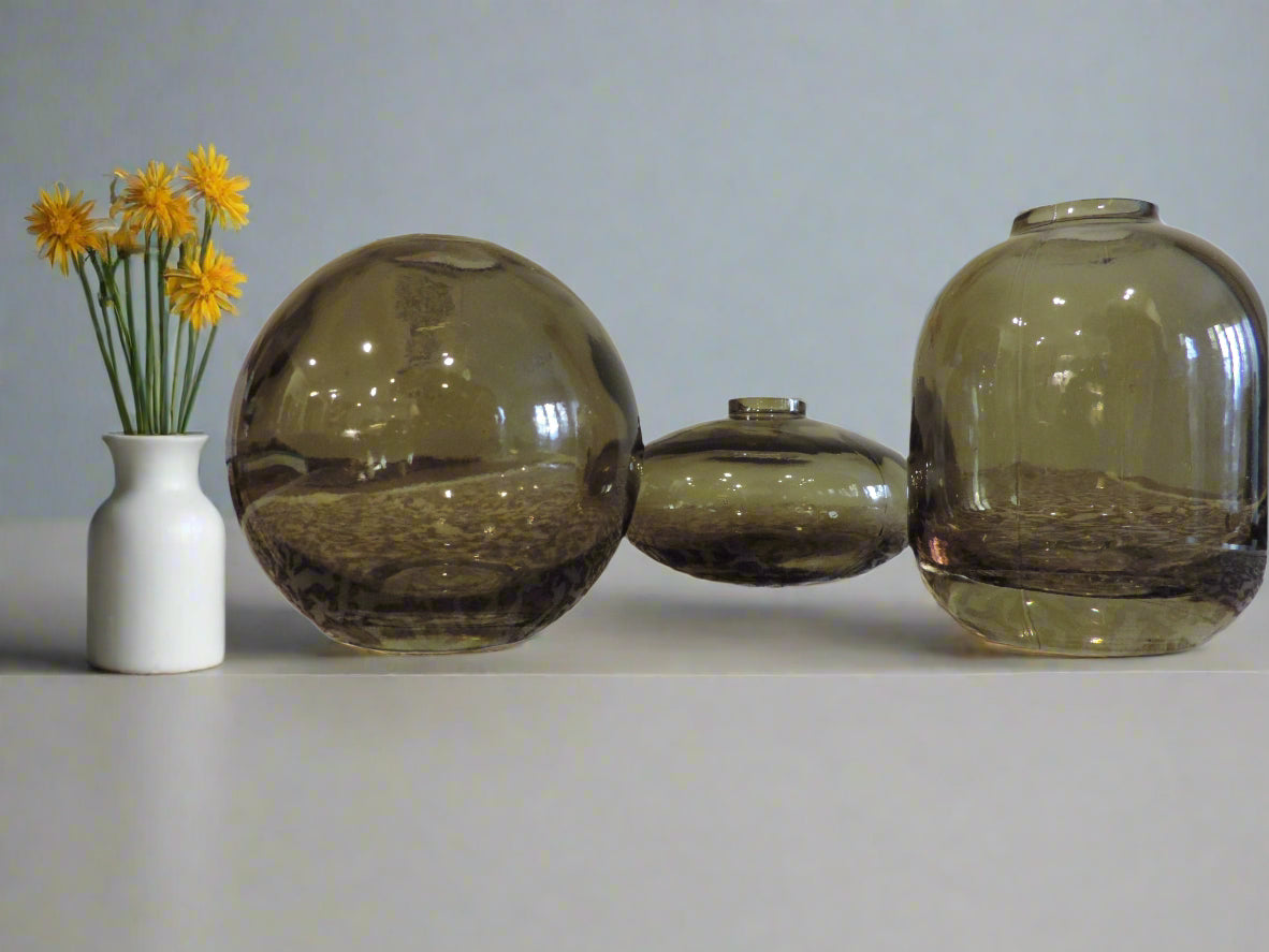Small Bud Vase: Moss Green Home. Finally