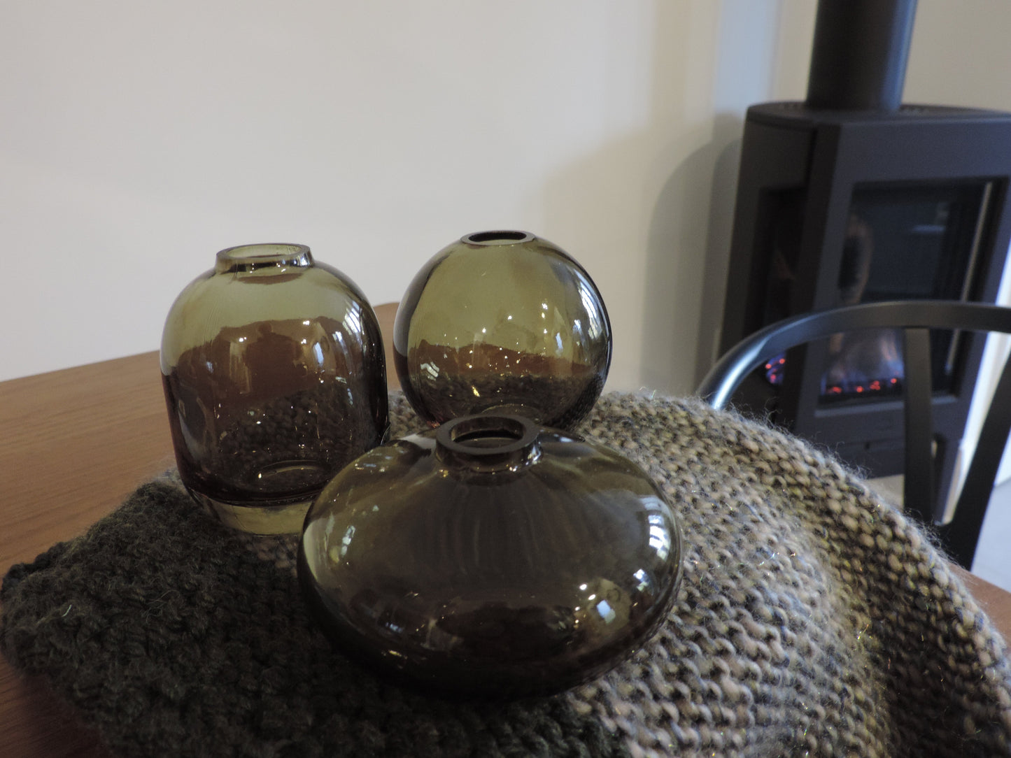 Small Bud Vase: Moss Green Home. Finally