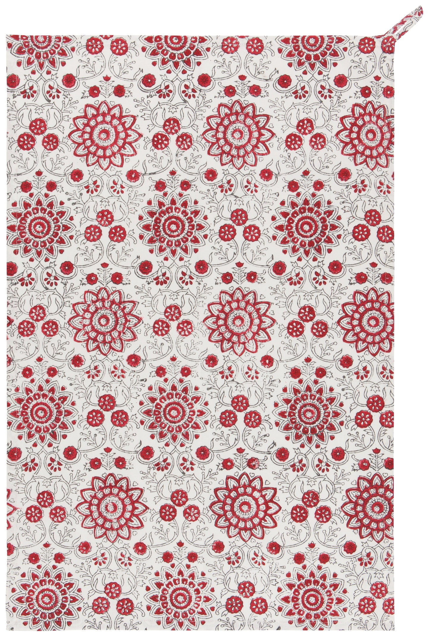Passion Flower Block Print Dish Towel Danica Heirloom