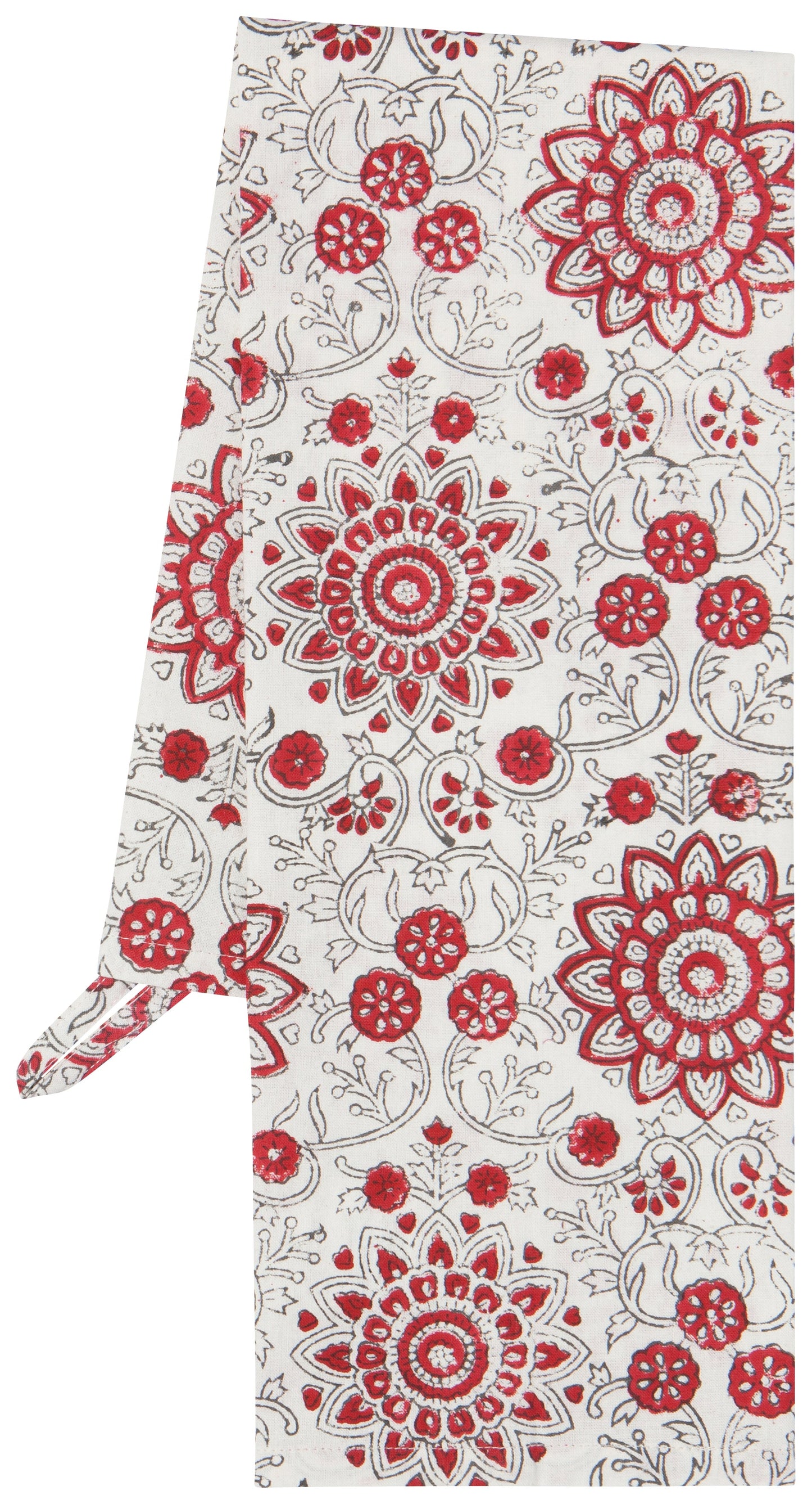 Passion Flower Block Print Dish Towel Danica Heirloom