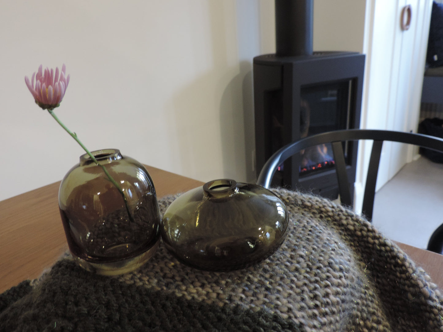 Small Bud Vase: Moss Green Home. Finally