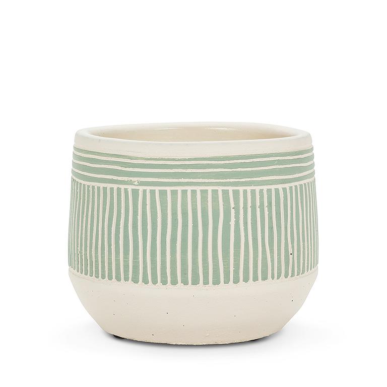 Green Etched Planter Home.Finally