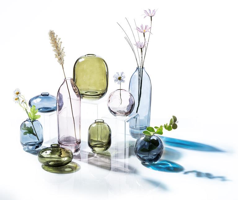 Small Bud Vase: Nordic Sea Blue Home. Finally