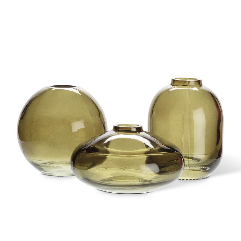 Small Bud Vase: Moss Green Home. Finally