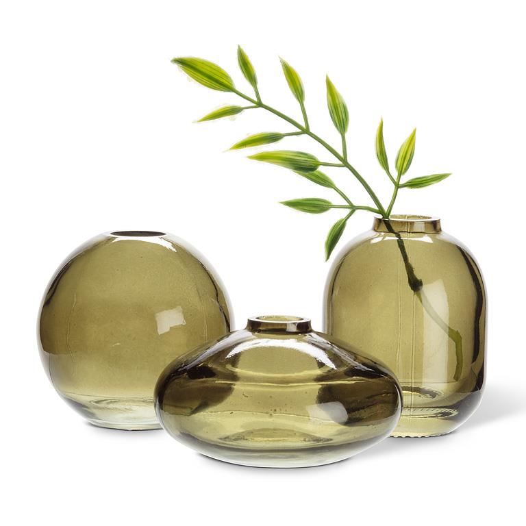 Small Bud Vase: Moss Green Home. Finally