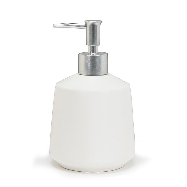 Stoneware Soap/Lotion Dispenser: White Home.Finally