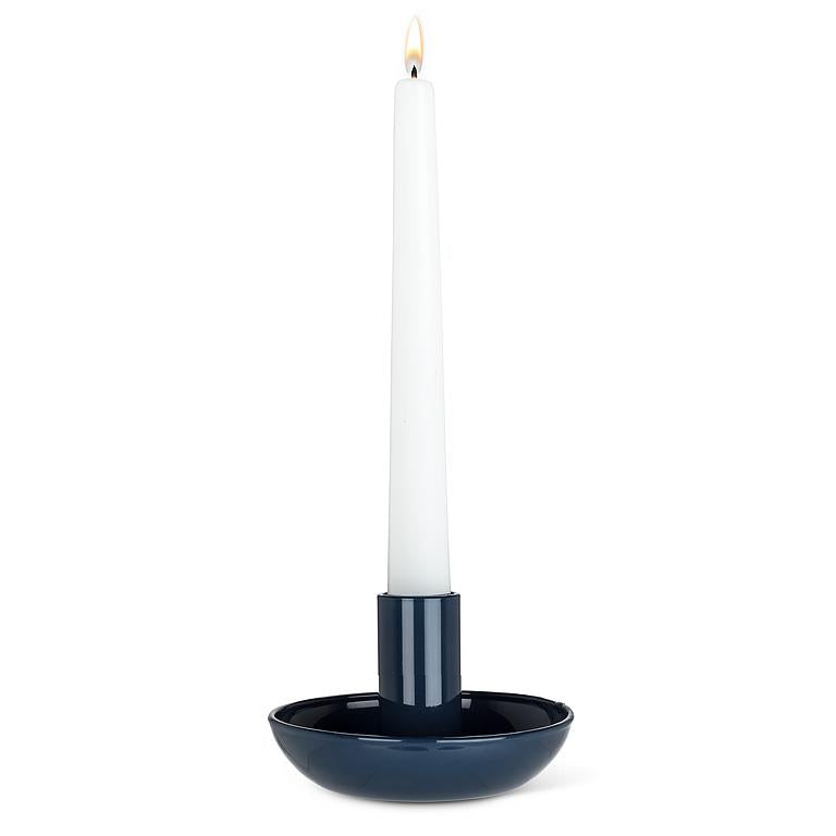Perfect Little Taper Candle Holder: Dark Blue Home. Finally