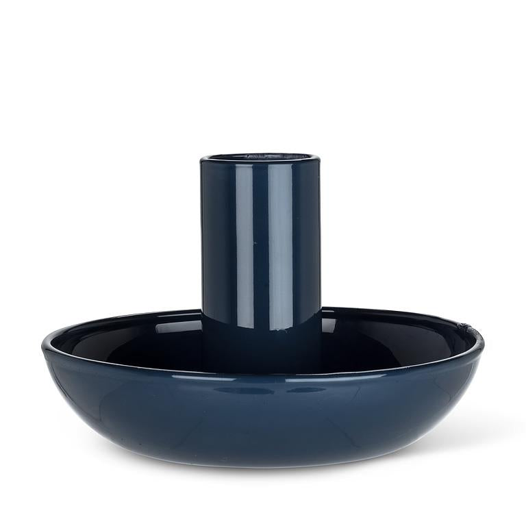 Perfect Little Taper Candle Holder: Dark Blue Home. Finally