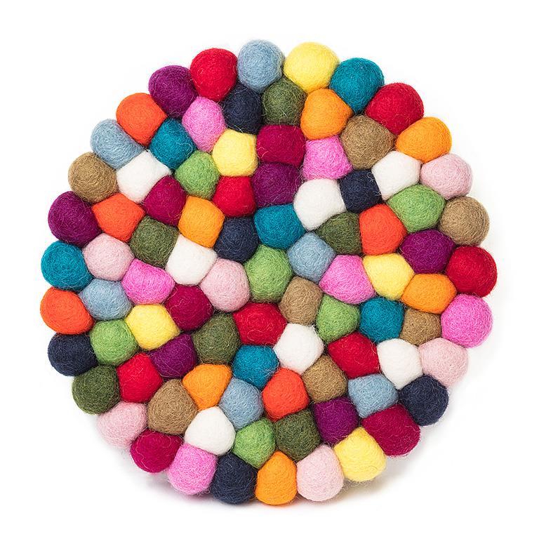Felt Ball Trivet Home. Finally