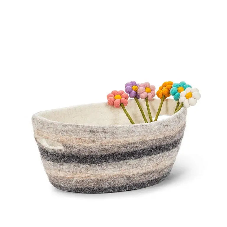Felted Oval Basket Home.Finally