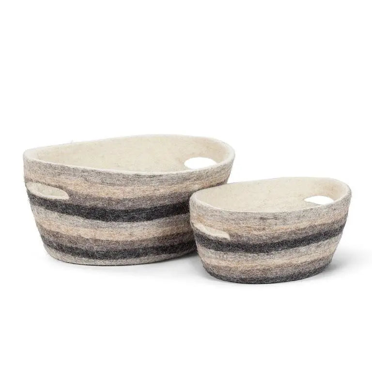 Felted Oval Basket Home.Finally
