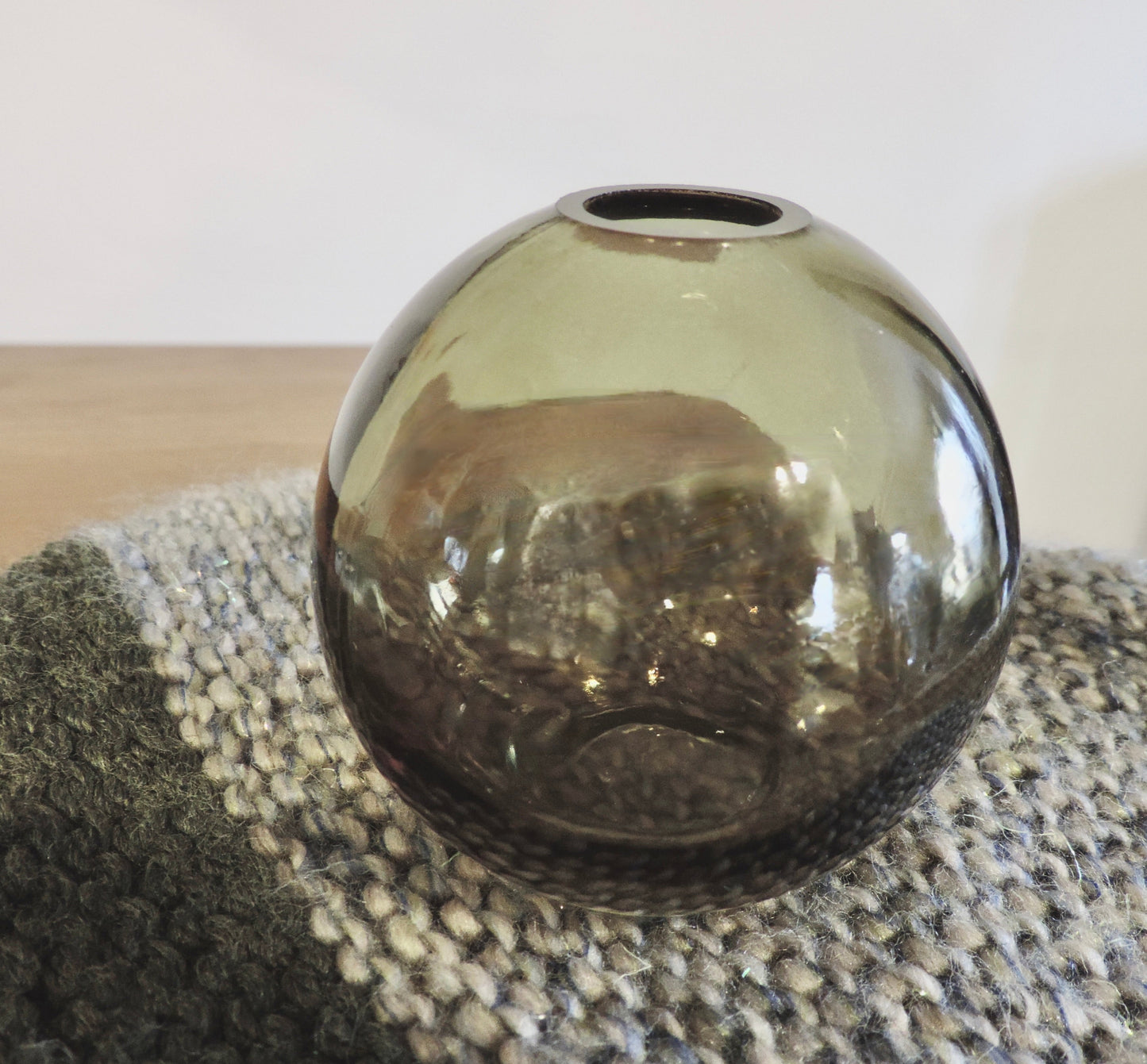 Small Bud Vase: Moss Green Home. Finally