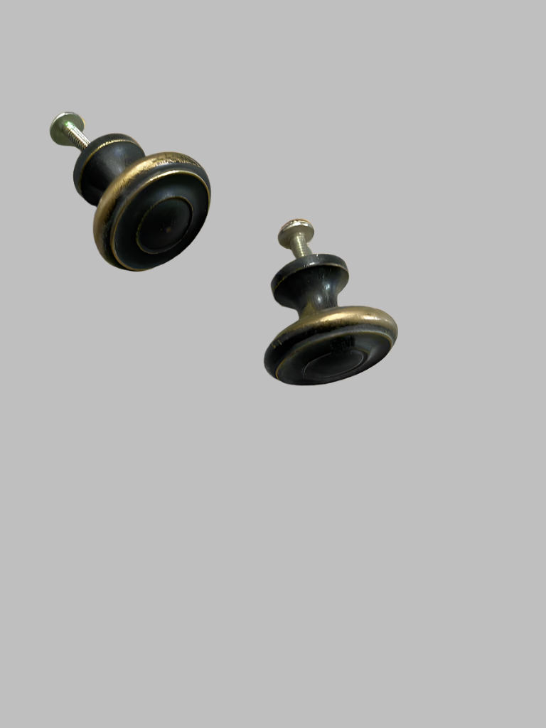 Vintage Brushed Copper Button Knobs Hunted & Gathered