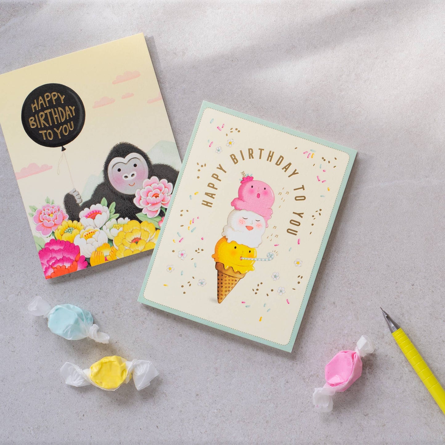 Shy Gorilla Birthday Greeting Card JooJoo Paper