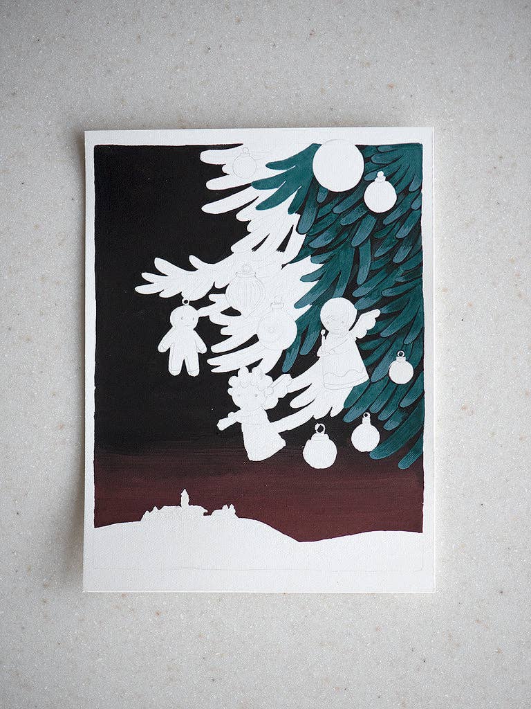 Angel Ornaments Greeting Card JooJoo Paper
