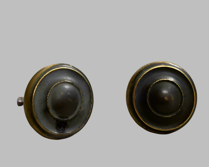 Vintage Brushed Copper Button Knobs Hunted & Gathered