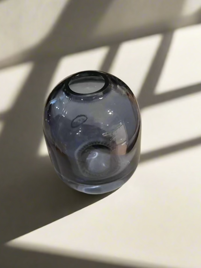 Small Bud Vase: Nordic Sea Blue Home. Finally
