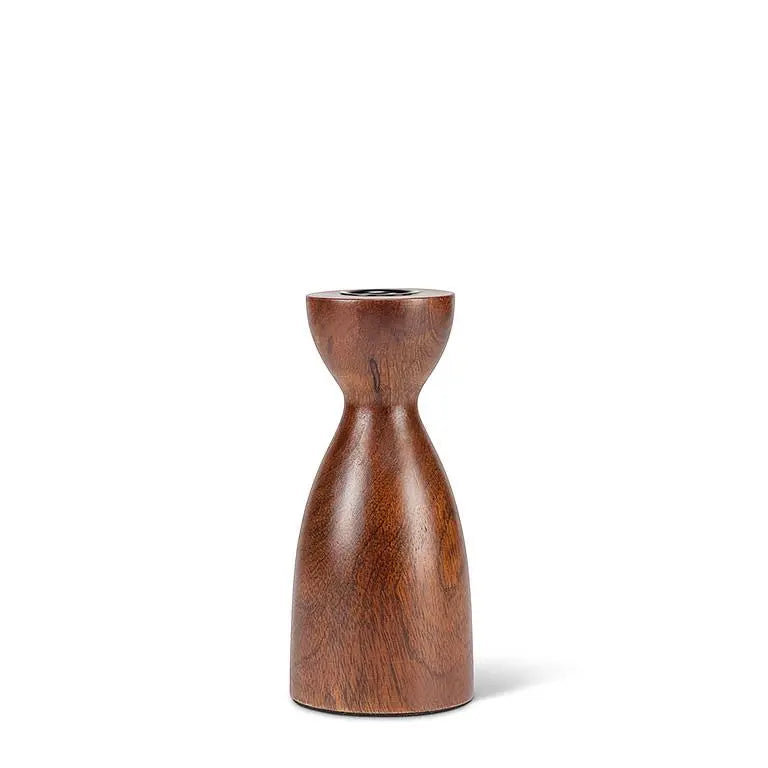 Curvy Wooden Candle Holder Home.Finally