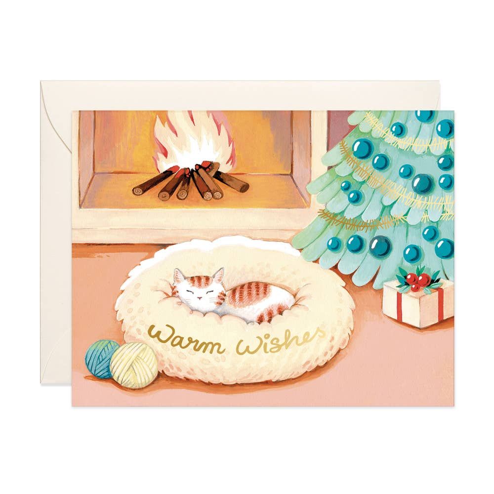 Cat Warm Wishes Greeting Card JooJoo Paper