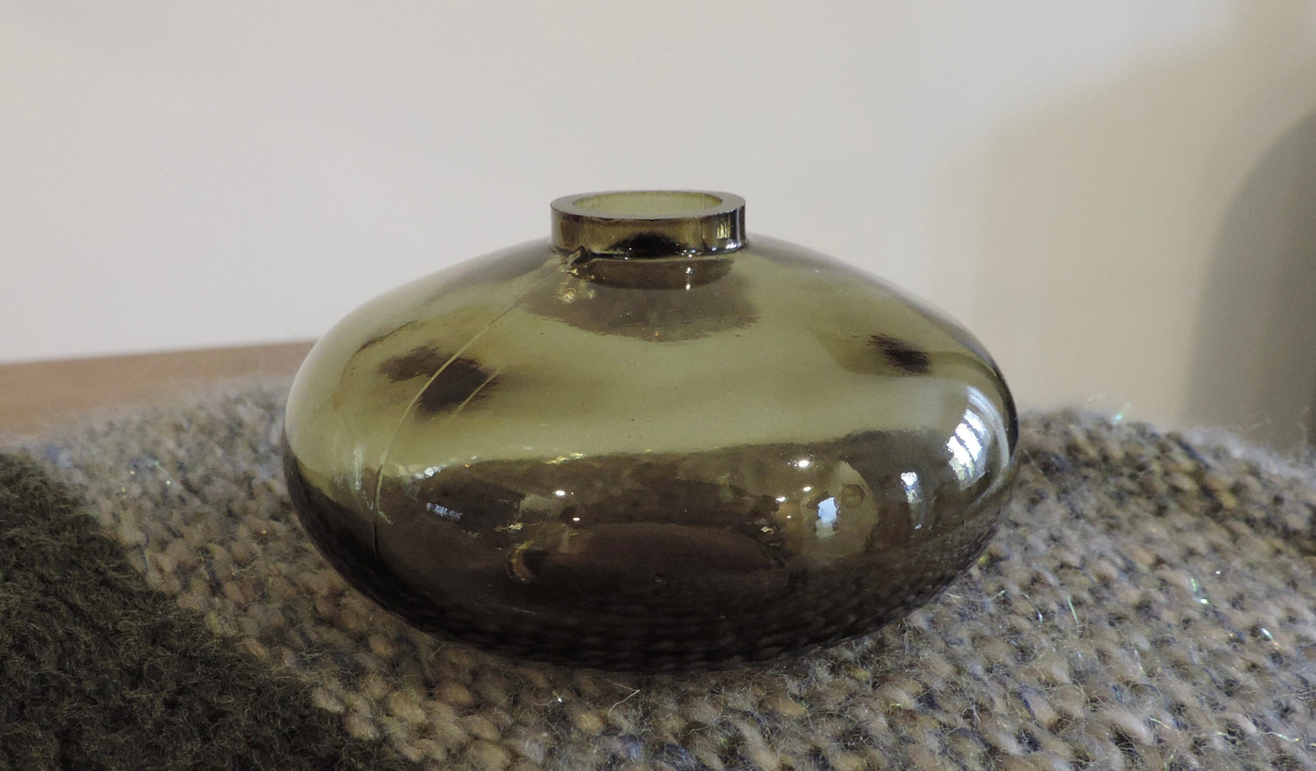 Small Bud Vase: Moss Green Home. Finally