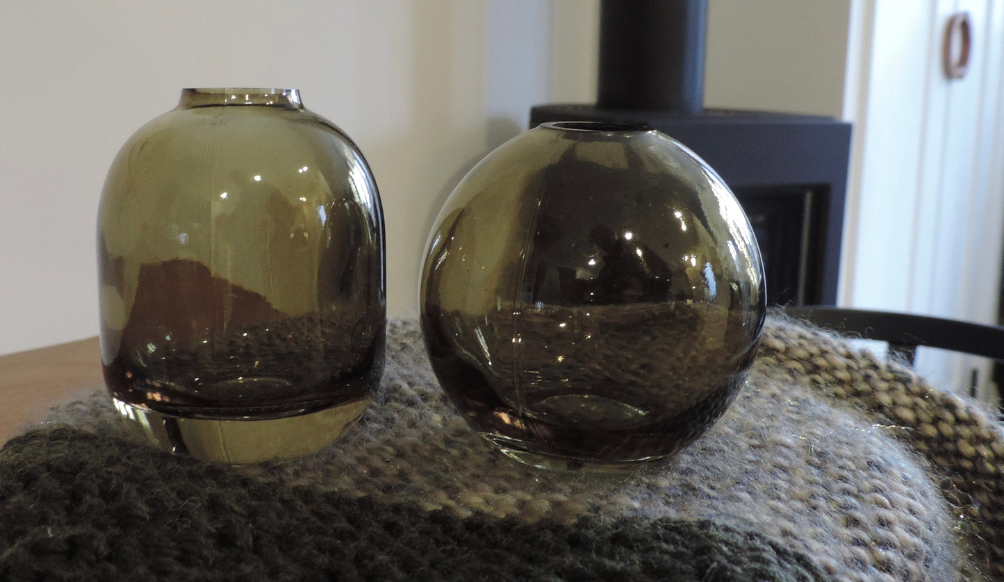Small Bud Vase: Moss Green Home. Finally