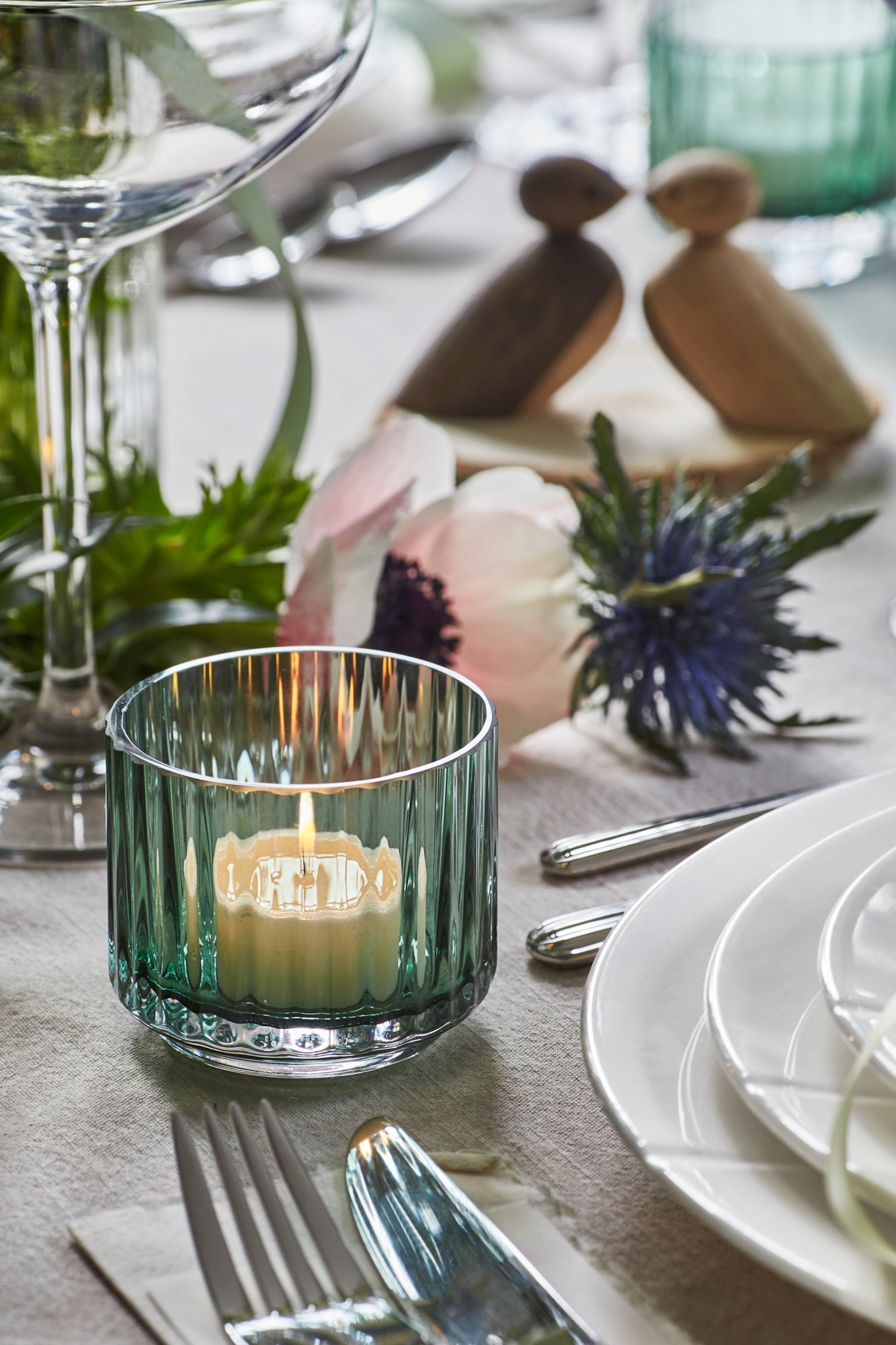 Lyngby Tealight Holder | Copenhagen Green Lyngby
