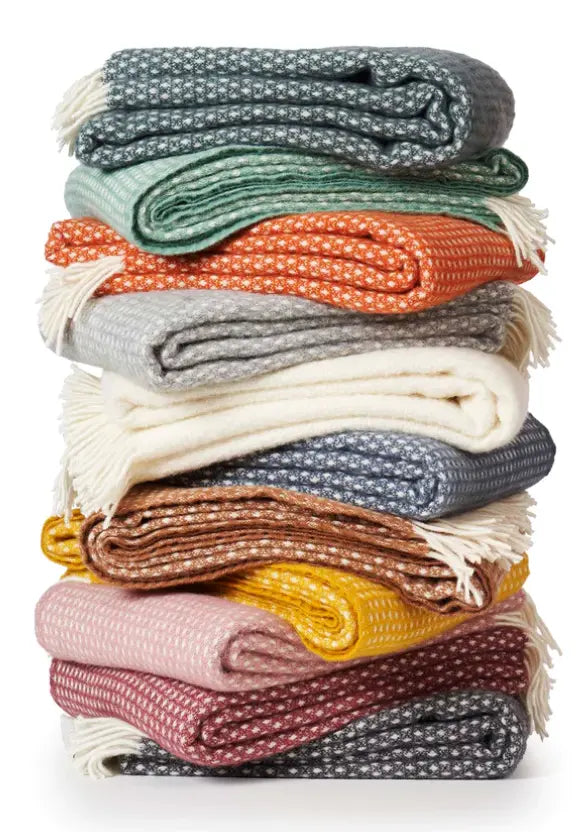 Klippan Knut Wool Throw Blanket: Smokey Blue Klippan