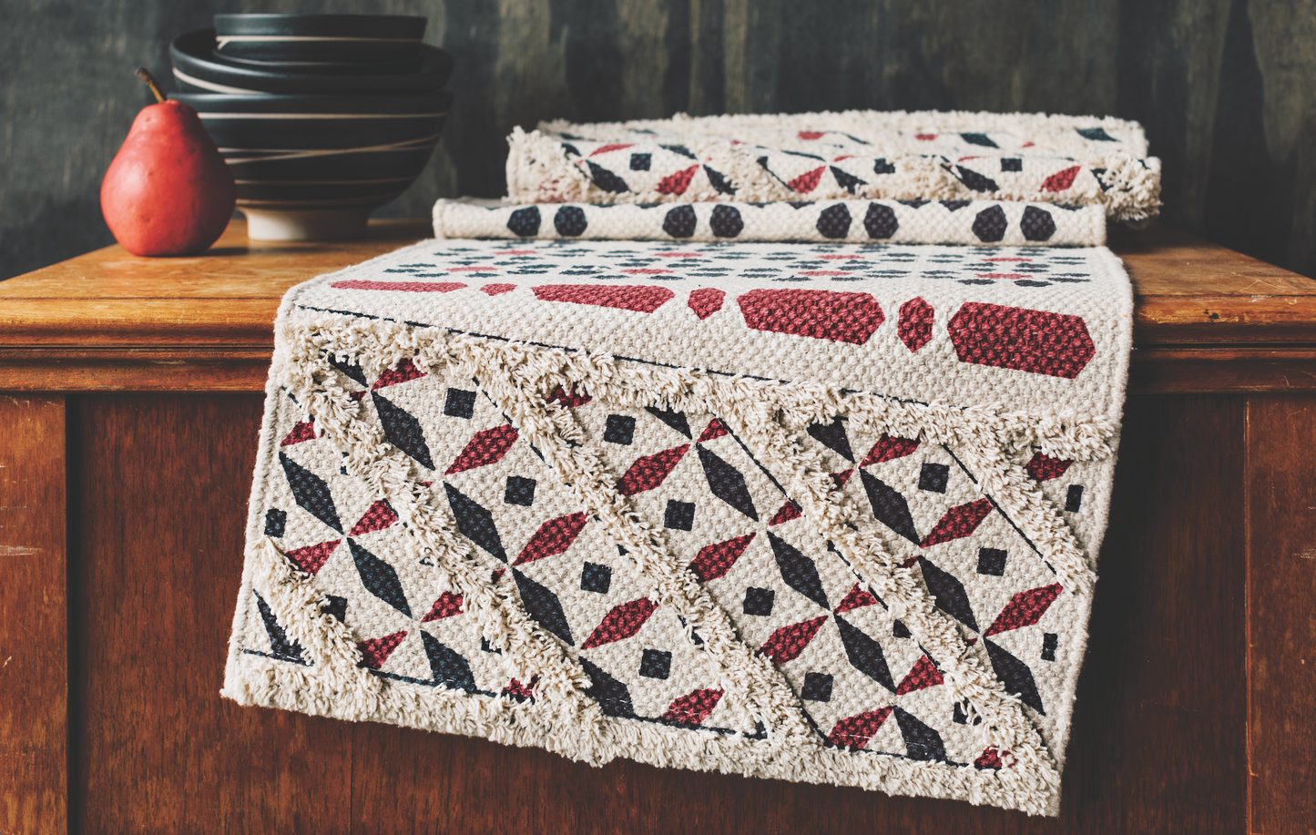 Mosaic Table Runner: Midnight Wine Danica Heirloom