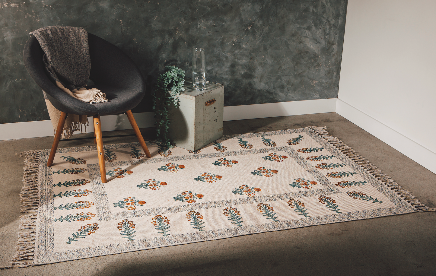 Block Print Floras Rug Danica Heirloom