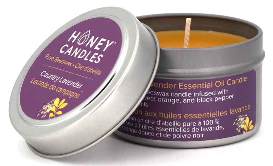 Country Lavender Beeswax Candle Honey Candles