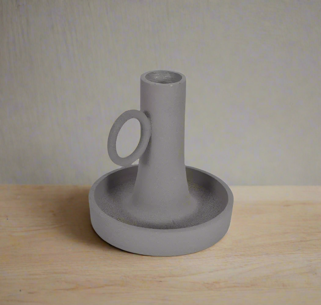 Rough Metal Candleholder: grey Home. Finally