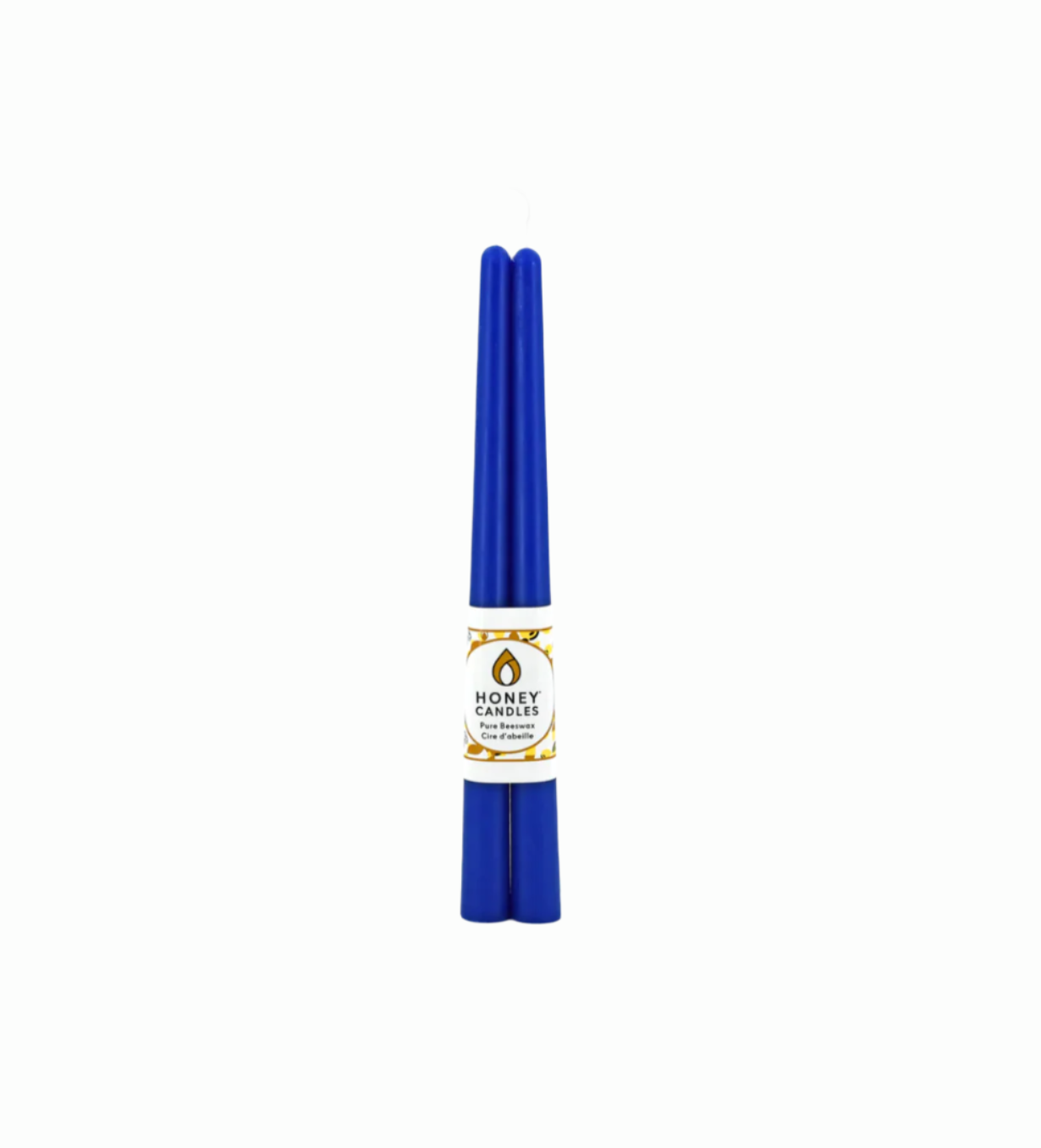 12 Inch Blue Beeswax Taper Candle (Set of Two) Honey Candles
