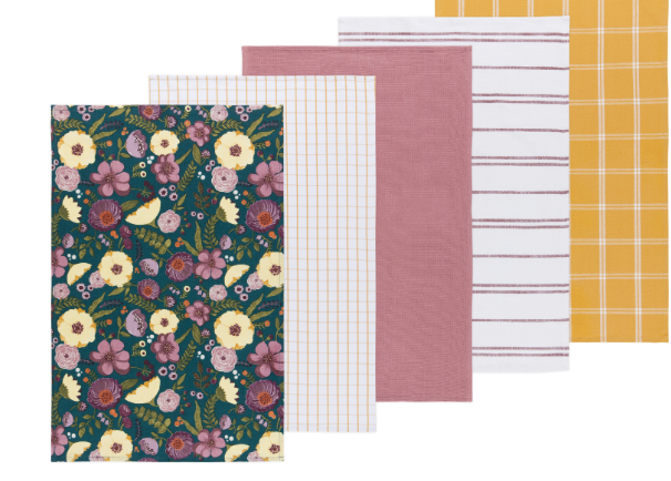 Adeline Coordinating Dishtowel Set of 5