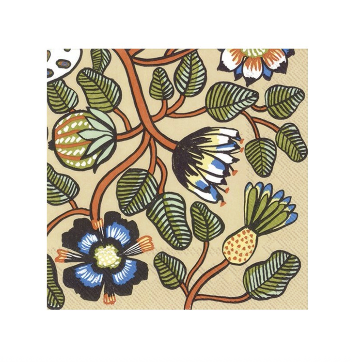 Marimekko Cocktail Napkin TIARA cream