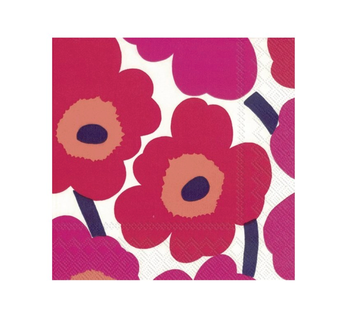 Marimekko Cocktail Napkin UNIKKO red
