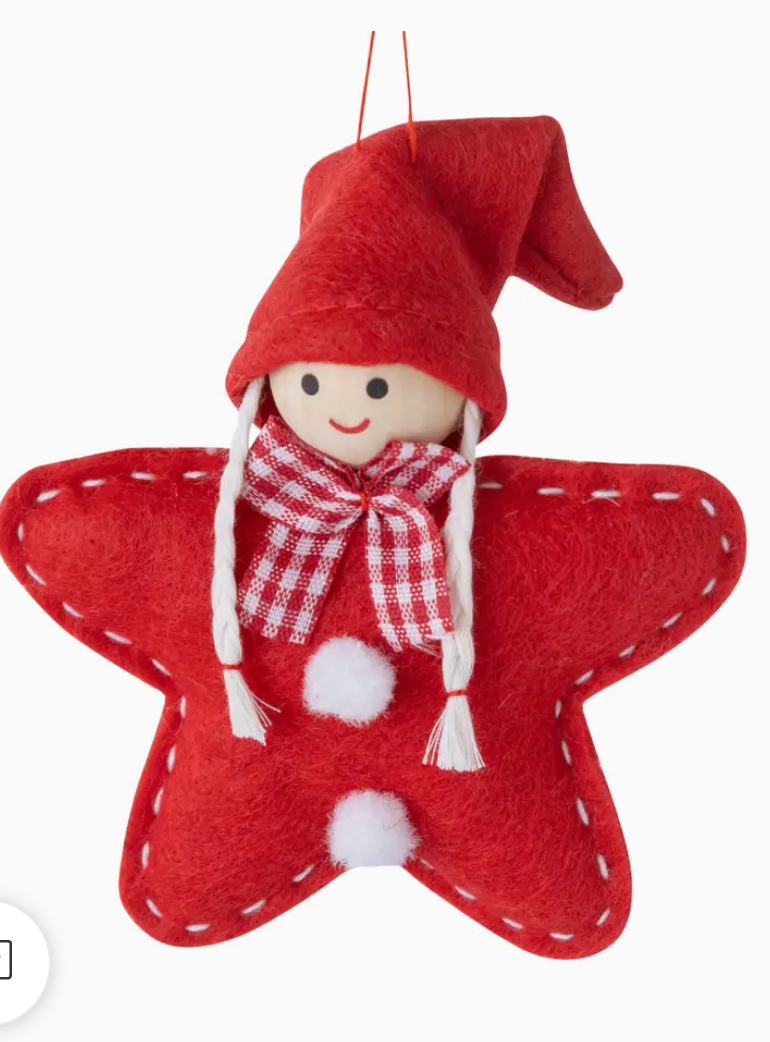Scandinavian Felt Star Children Ornaments Home. Finally