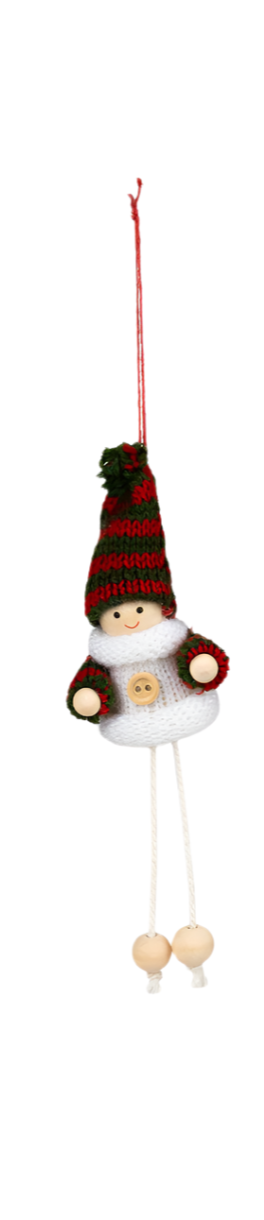 Little Brother and Little Sister in Knitted Hats Ornaments Home. Finally