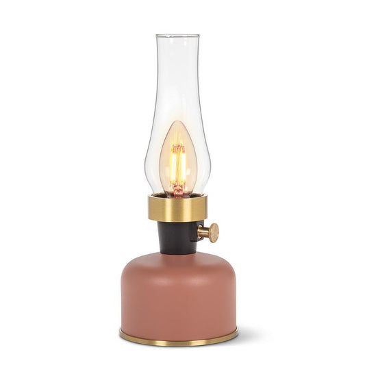 Lantern LED Lamp with Chimney: Terracotta