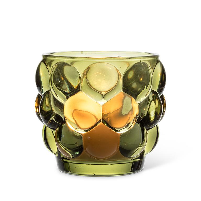 Small Bubble Votive: Moss