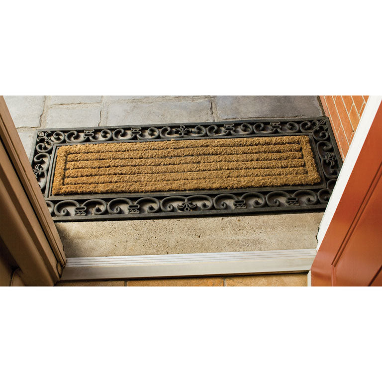 Long Grill Doormat With Ornate Border