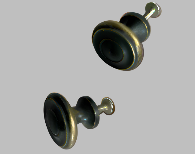 Vintage Brushed Copper Button Knobs