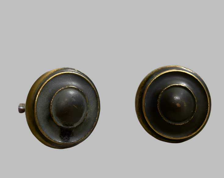 Vintage Brushed Copper Button Knobs