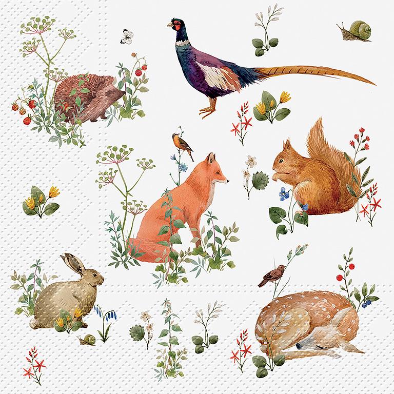 Wild Forest Animals Napkins-20Pk