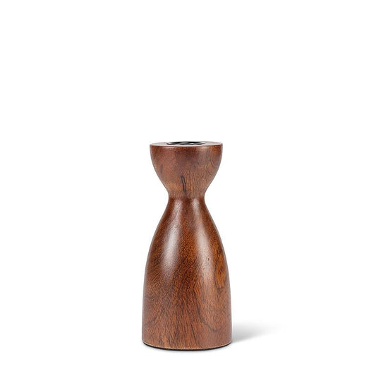 Curvy Wooden Candle Holder