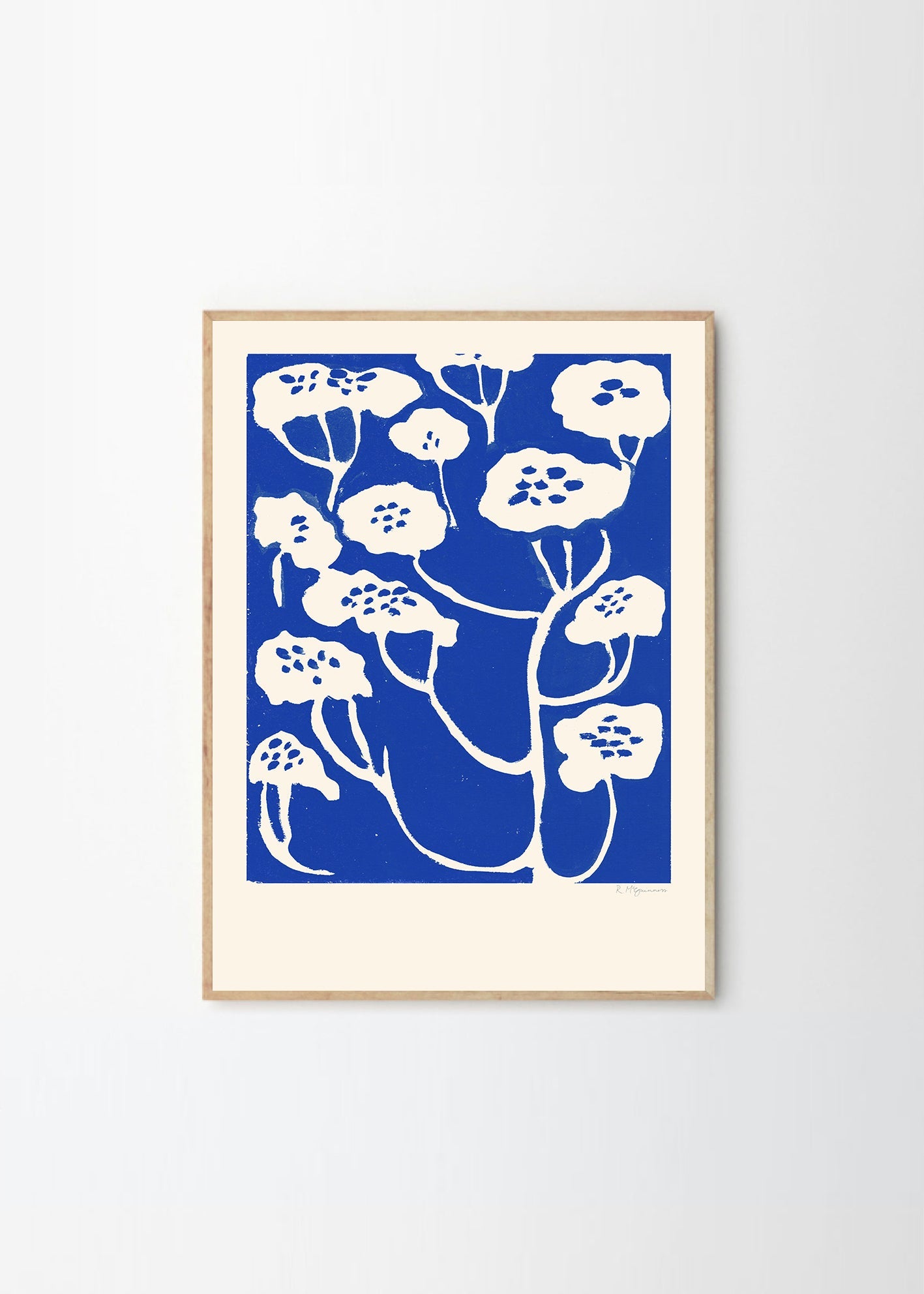Blue Flower Print by Rosie McGuinness The Poster Club