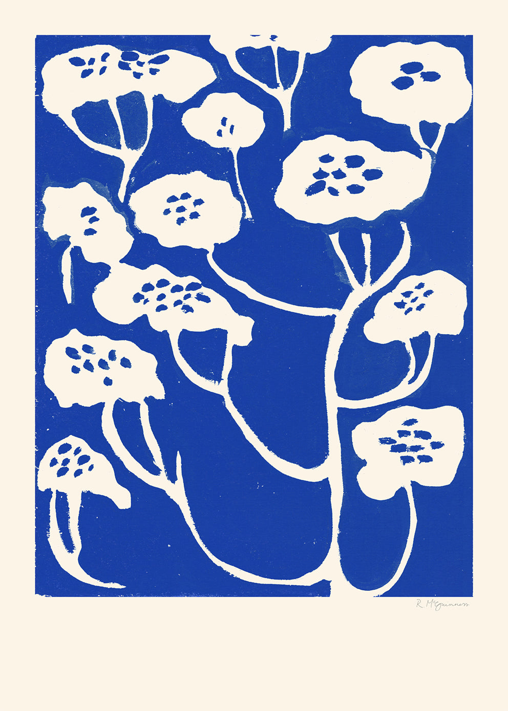 Blue Flower Print by Rosie McGuinness The Poster Club