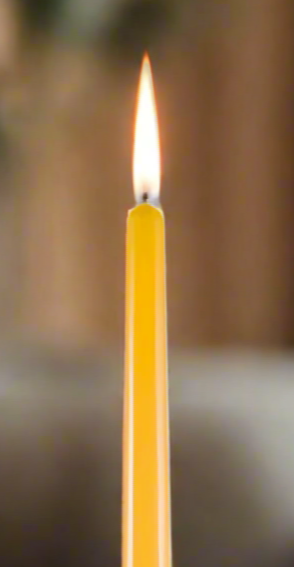 12 Inch Natural Beeswax Taper Candles: Set of Two