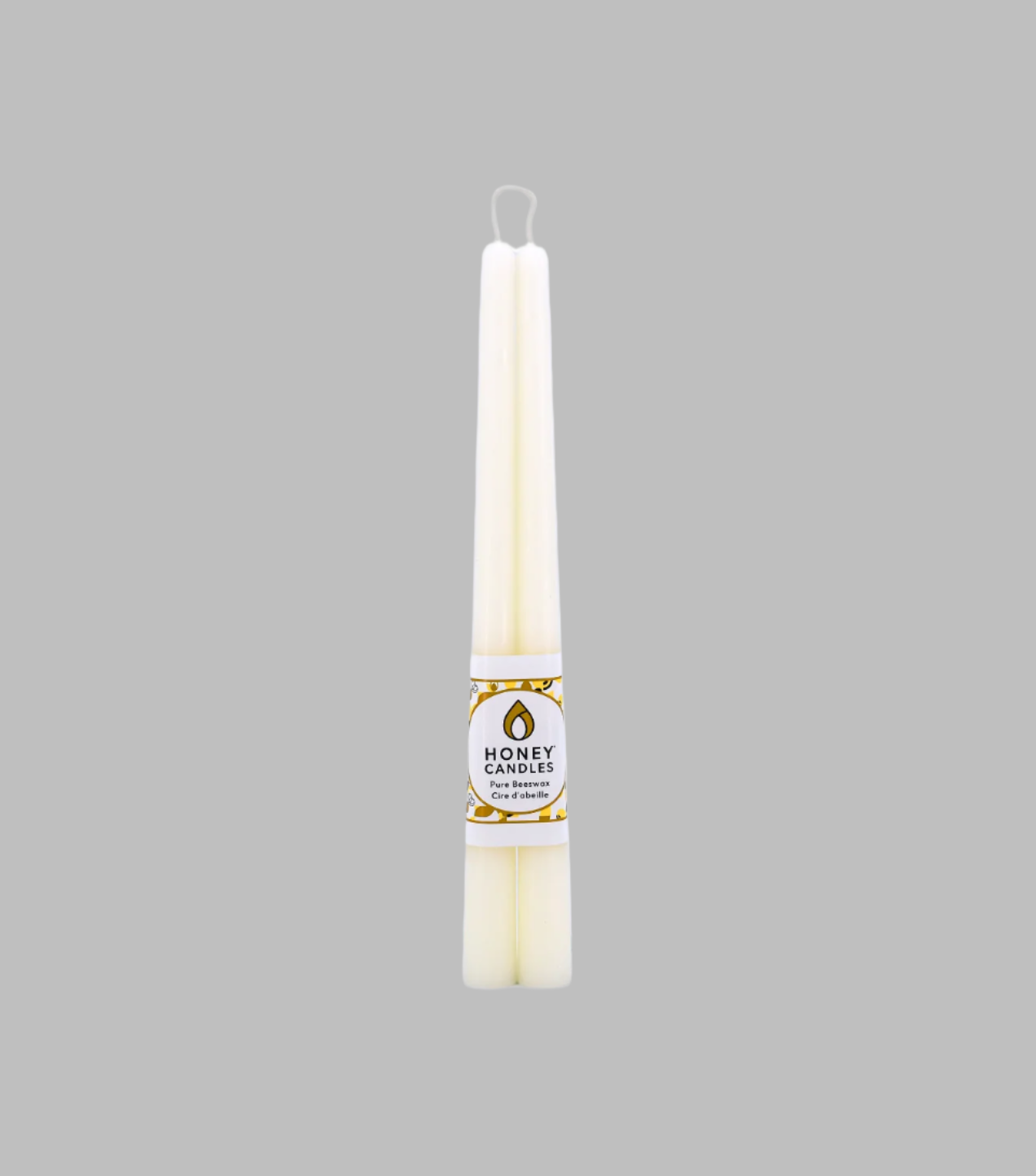 12 Inch Pearl Beeswax Taper Candle (Set of Two)