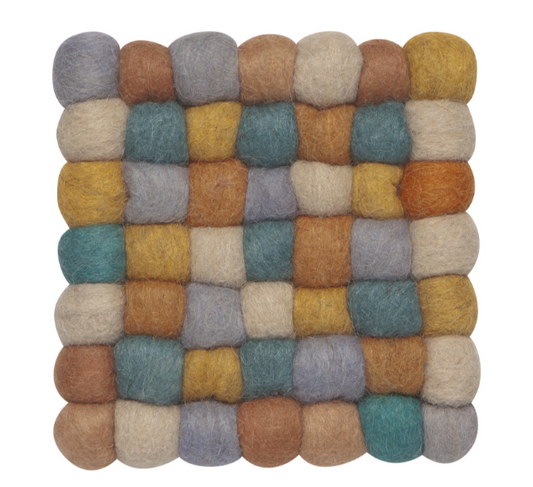 Ochre Recycled Wool Felt Dot Trivet