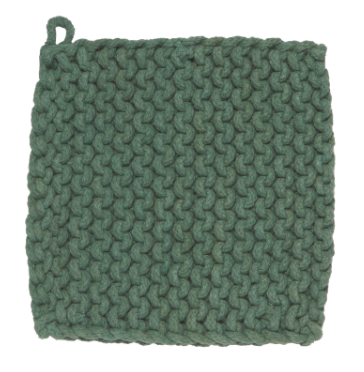 Jade Green Knit Potholder